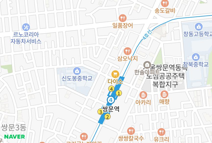 서울특별시 도봉구 쌍문동 신성 위치·실거래 시세 지도