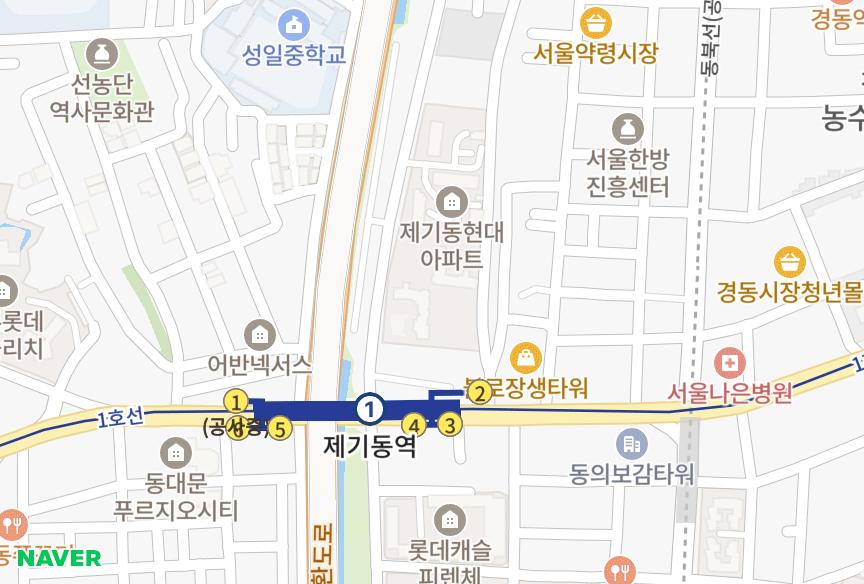 서울특별시 동대문구 제기동 경동미주 위치·실거래 시세 지도