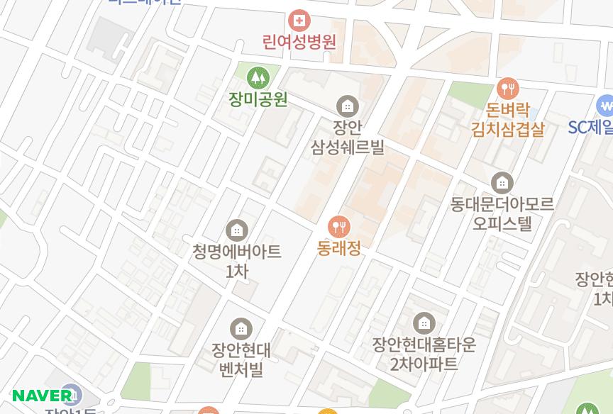 서울특별시 동대문구 장안동 장안뉴시티 위치·실거래 시세 지도