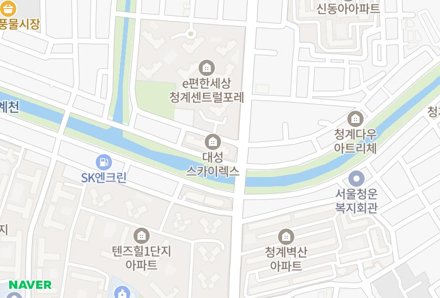 서울특별시 동대문구 용두동 청계천대성스카이렉스2차 위치·실거래 시세 지도