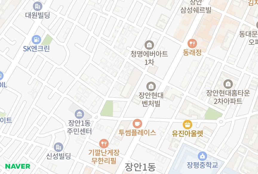 서울특별시 동대문구 장안동 한강훼미리 위치·실거래 시세 지도