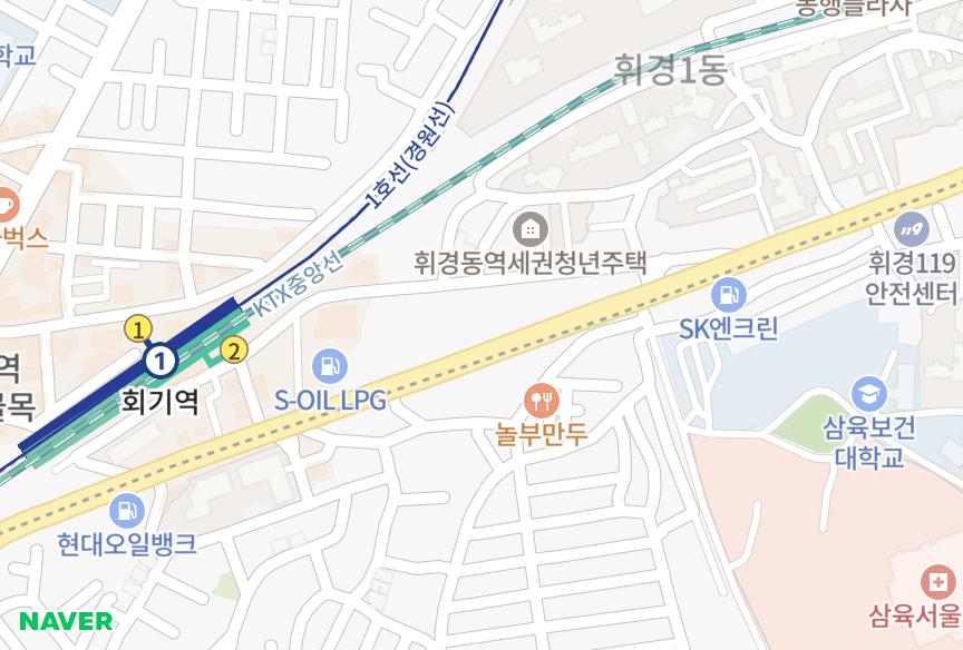 서울특별시 동대문구 휘경동 효자워너빌 위치·실거래 시세 지도