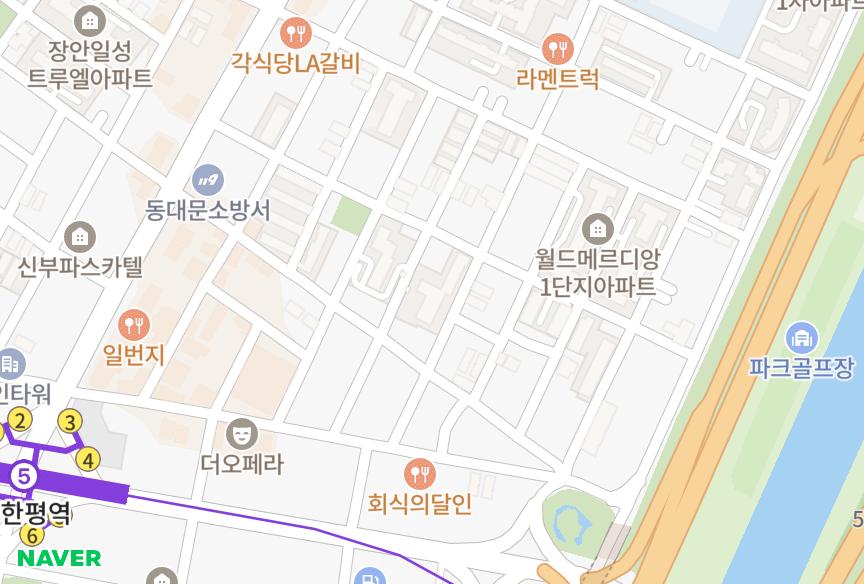 서울특별시 동대문구 장안동 은하수드림필 위치·실거래 시세 지도
