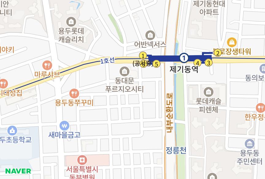 서울특별시 동대문구 용두동 가우디캐슬 위치·실거래 시세 지도