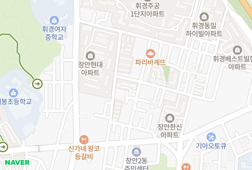 서울특별시 동대문구 장안동 경남하이빌 위치·실거래 시세 지도