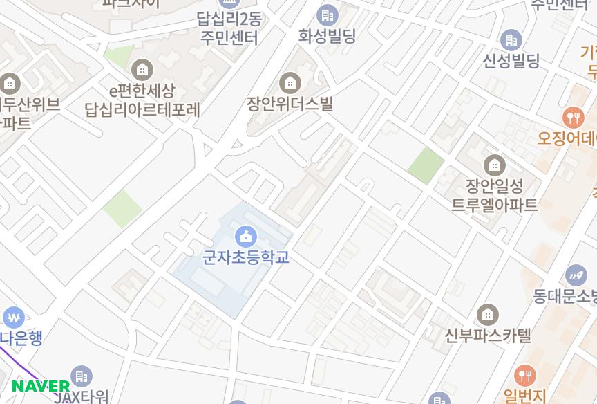 서울특별시 동대문구 장안동 대명이룸 위치·실거래 시세 지도