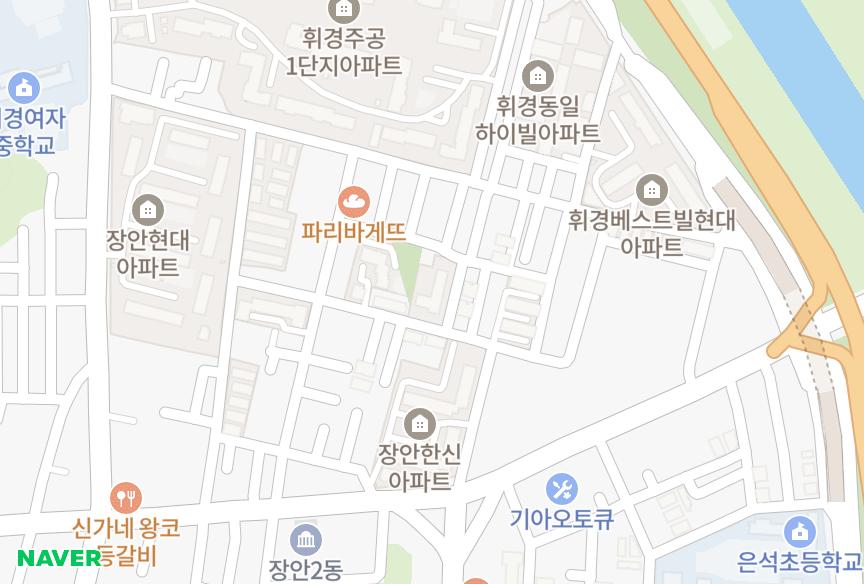 서울특별시 동대문구 장안동 방원예뜨랑 위치·실거래 시세 지도