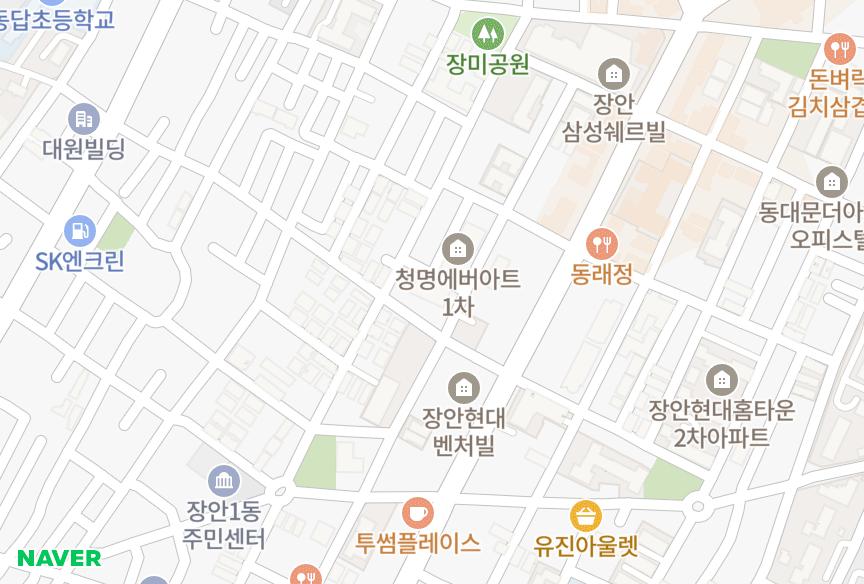 서울특별시 동대문구 장안동 장안태솔아파트1차 위치·실거래 시세 지도