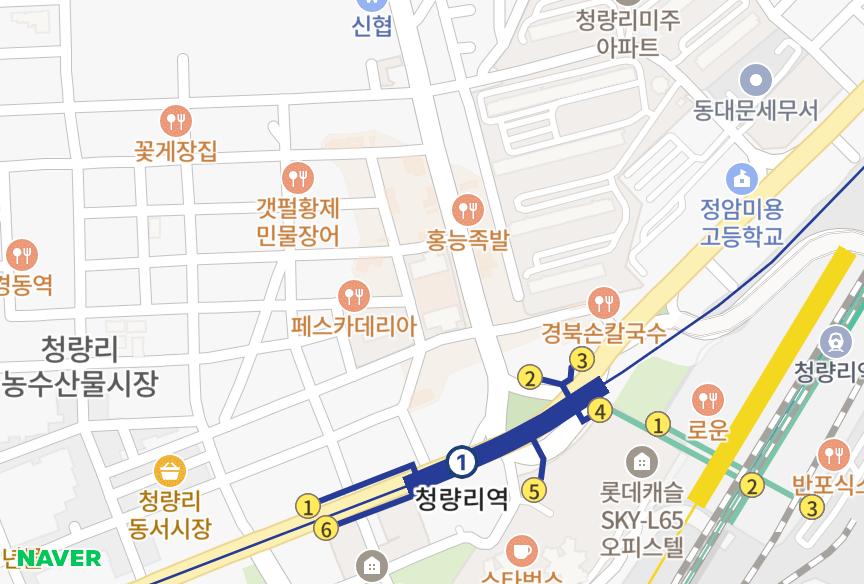 서울특별시 동대문구 청량리동 청량리현대코아 위치·실거래 시세 지도