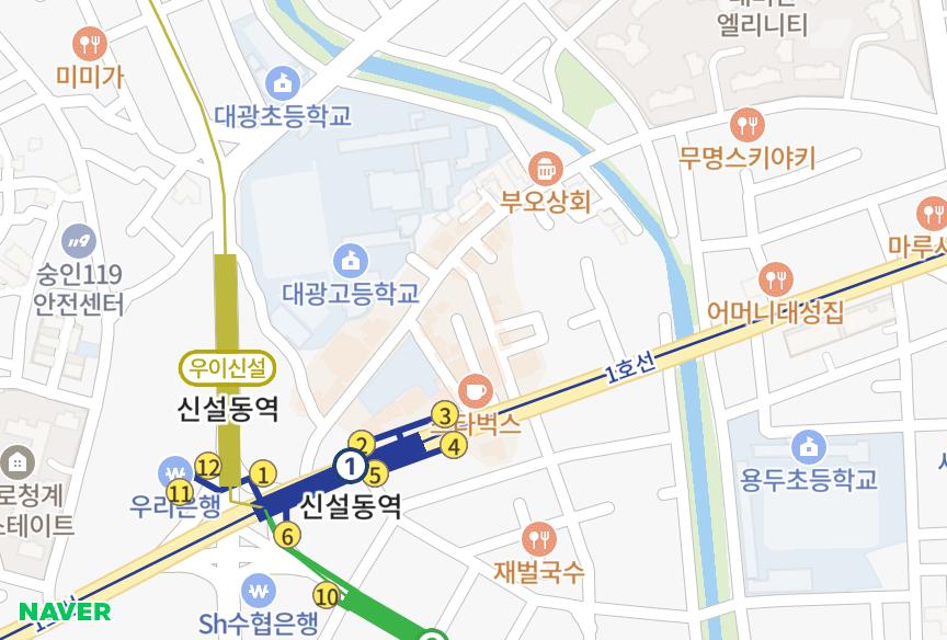 서울특별시 동대문구 신설동 더나인 위치·실거래 시세 지도