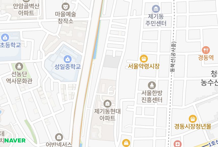 서울특별시 동대문구 제기동 공성 위치·실거래 시세 지도