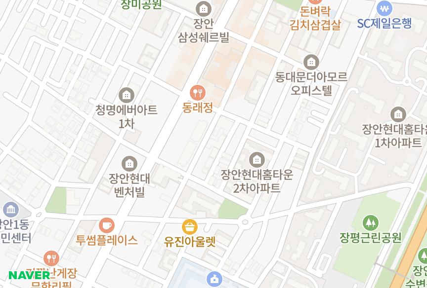 서울특별시 동대문구 장안동 장안태솔아파트2차 위치·실거래 시세 지도