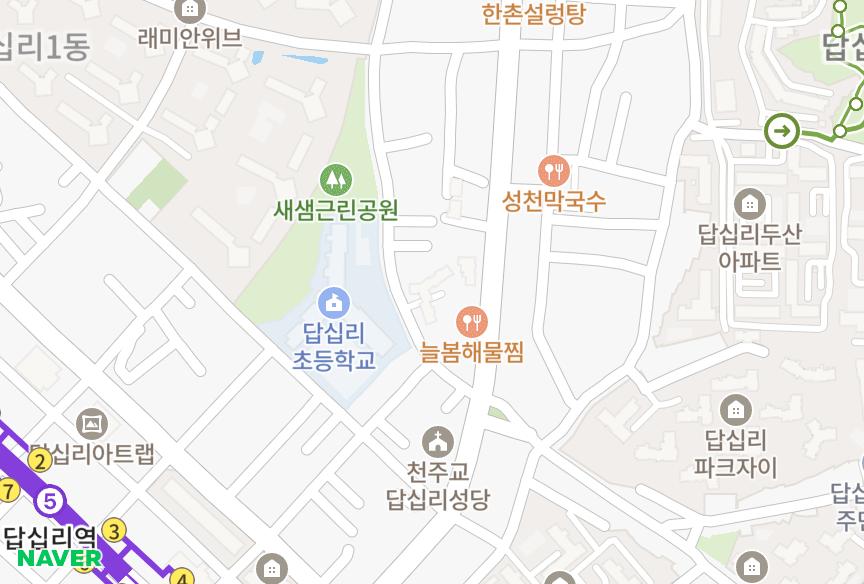 서울특별시 동대문구 답십리동 답십리엘림퍼스트 위치·실거래 시세 지도