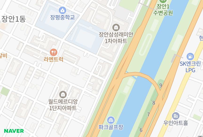 서울특별시 동대문구 장안동 서광아침의빛 위치·실거래 시세 지도