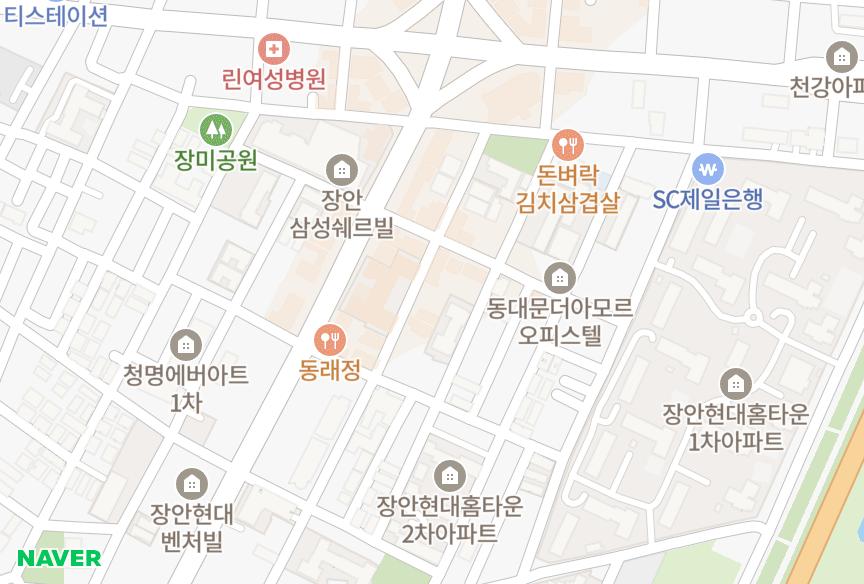 서울특별시 동대문구 장안동 코지언레지던스 위치·실거래 시세 지도