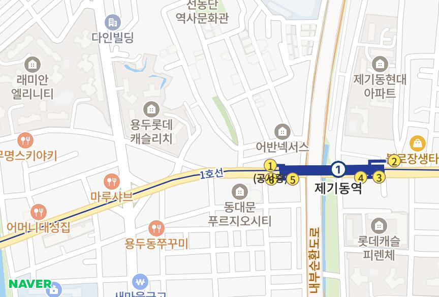 서울특별시 동대문구 용두동 두산베어스타워 위치·실거래 시세 지도