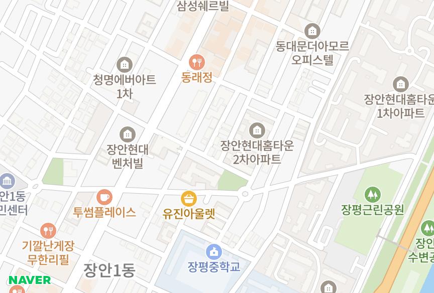 서울특별시 동대문구 장안동 광진아트빌12차 위치·실거래 시세 지도