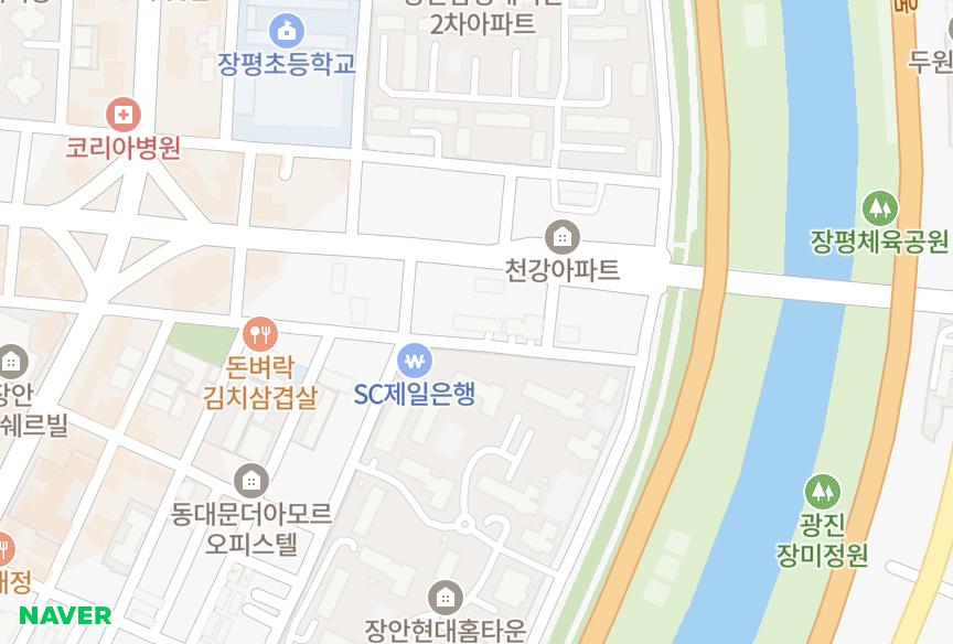 서울특별시 동대문구 장안동 우성2차 위치·실거래 시세 지도