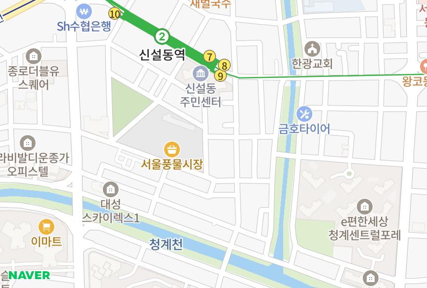 서울특별시 동대문구 신설동 신설에스하임 위치·실거래 시세 지도