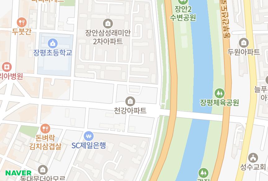 서울특별시 동대문구 장안동 정은 위치·실거래 시세 지도
