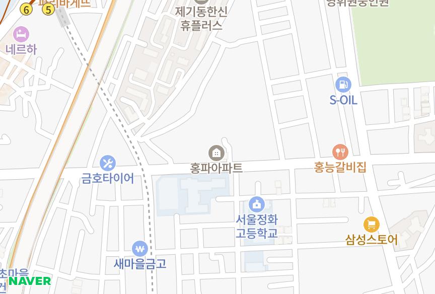 서울특별시 동대문구 제기동 홍파 위치·실거래 시세 지도