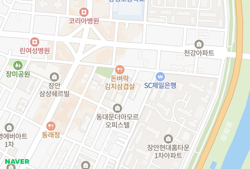 서울특별시 동대문구 장안동 광남캐스빌 위치·실거래 시세 지도
