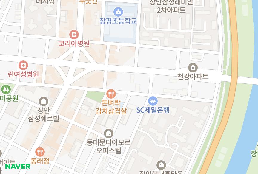 서울특별시 동대문구 장안동 장안르미에르장안타운5차 위치·실거래 시세 지도