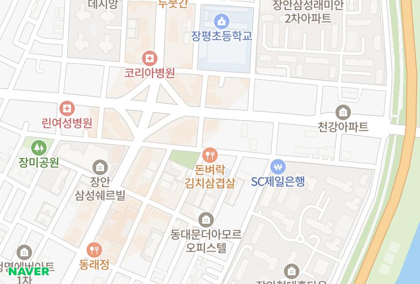 서울특별시 동대문구 장안동 장안태솔아파트4차 위치·실거래 시세 지도