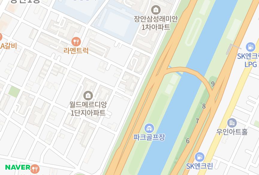 서울특별시 동대문구 장안동 장안동상록파라브 위치·실거래 시세 지도