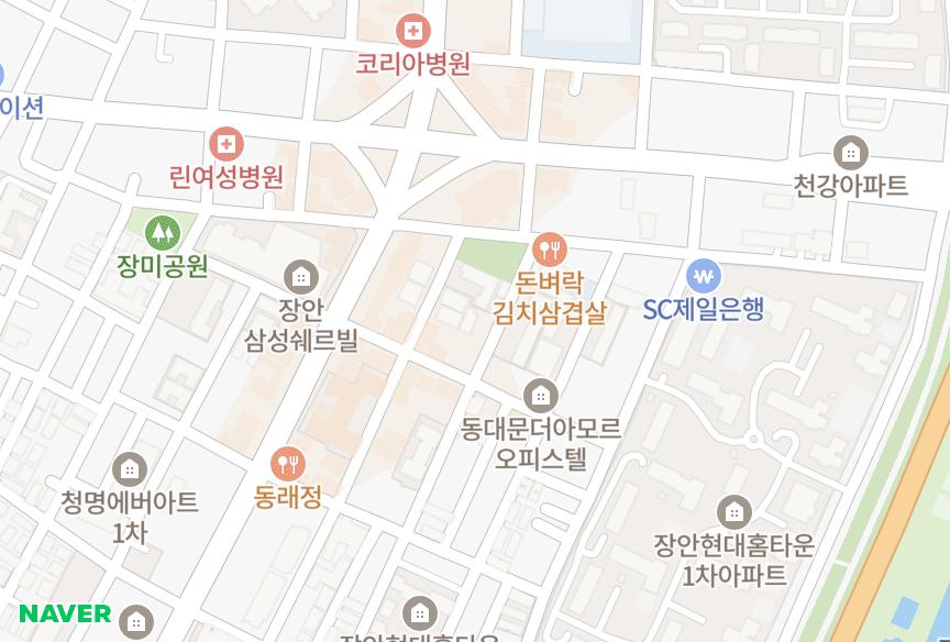 서울특별시 동대문구 장안동 선일크라시아 위치·실거래 시세 지도