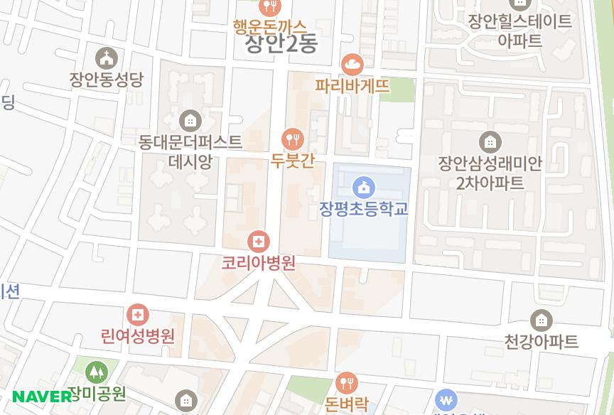 서울특별시 동대문구 장안동 SM해그린아파트(309-6번지) 위치·실거래 시세 지도