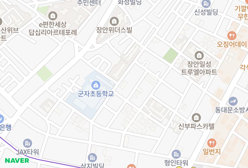 서울특별시 동대문구 장안동 (아이엔에스새터) 위치·실거래 시세 지도