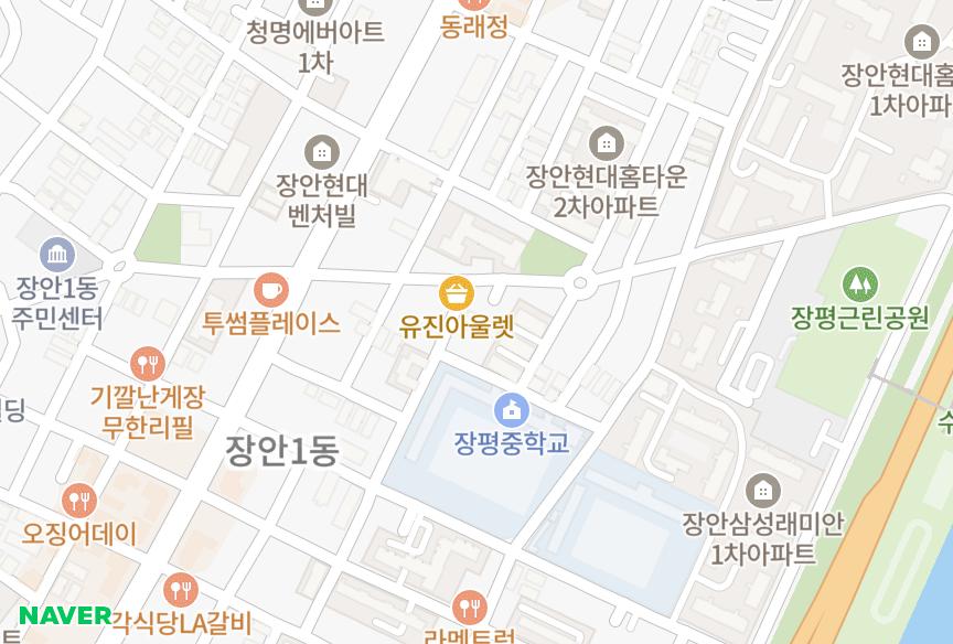 서울특별시 동대문구 장안동 에스엠이로빌 위치·실거래 시세 지도
