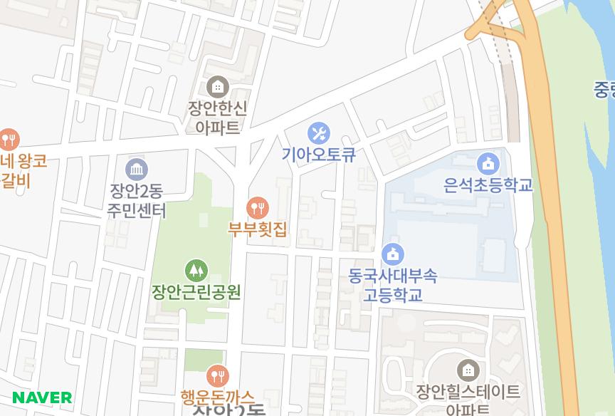 서울특별시 동대문구 장안동 U-포그니 위치·실거래 시세 지도