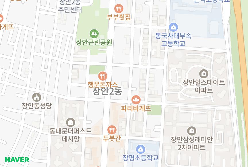 서울특별시 동대문구 장안동 화성 위치·실거래 시세 지도