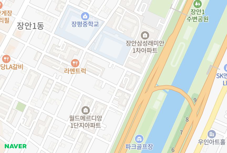 서울특별시 동대문구 장안동 에스엠이로빌3차 위치·실거래 시세 지도