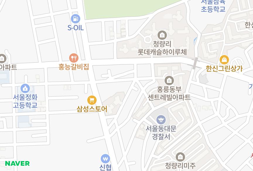 서울특별시 동대문구 청량리동 광남캐스빌 위치·실거래 시세 지도