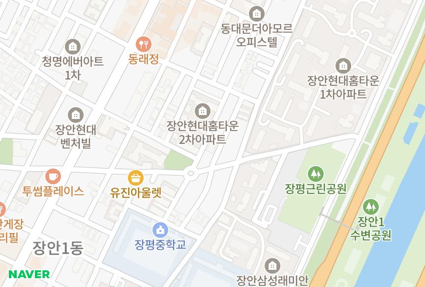 서울특별시 동대문구 장안동 네오빌 위치·실거래 시세 지도