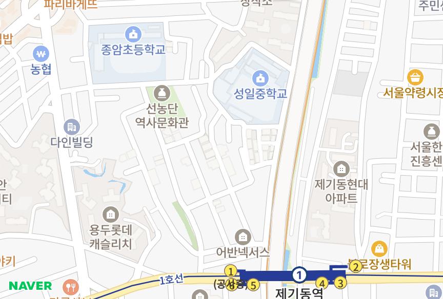 서울특별시 동대문구 제기동 동성네스트빌2차 위치·실거래 시세 지도