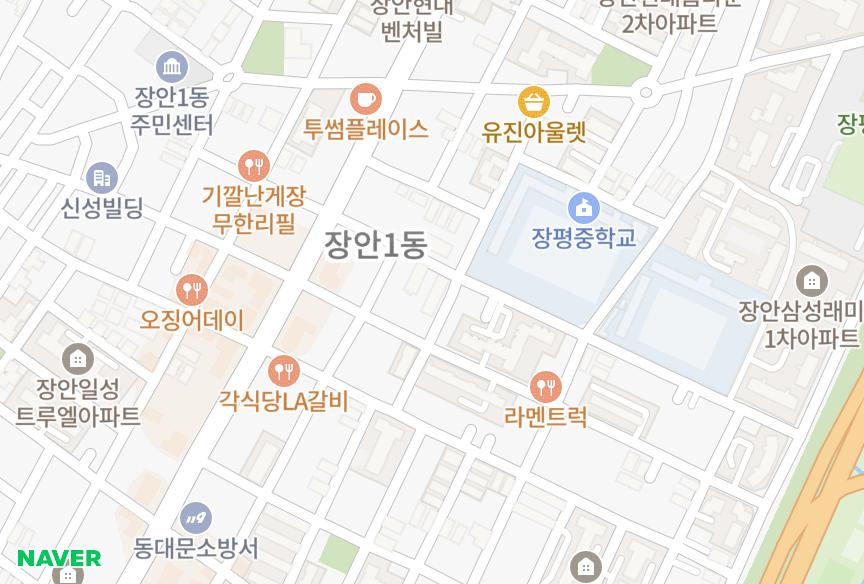 서울특별시 동대문구 장안동 장안SM드림빌 위치·실거래 시세 지도