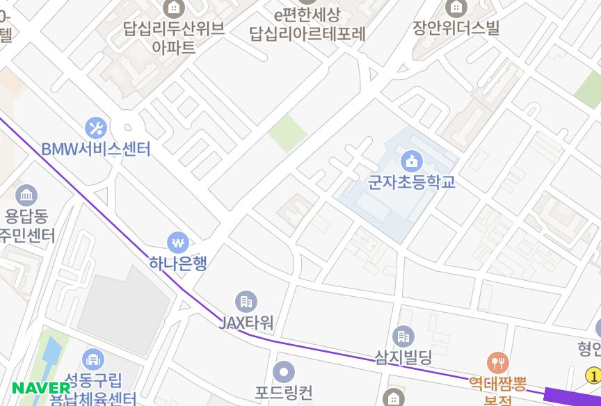 서울특별시 동대문구 장안동 동재 위치·실거래 시세 지도