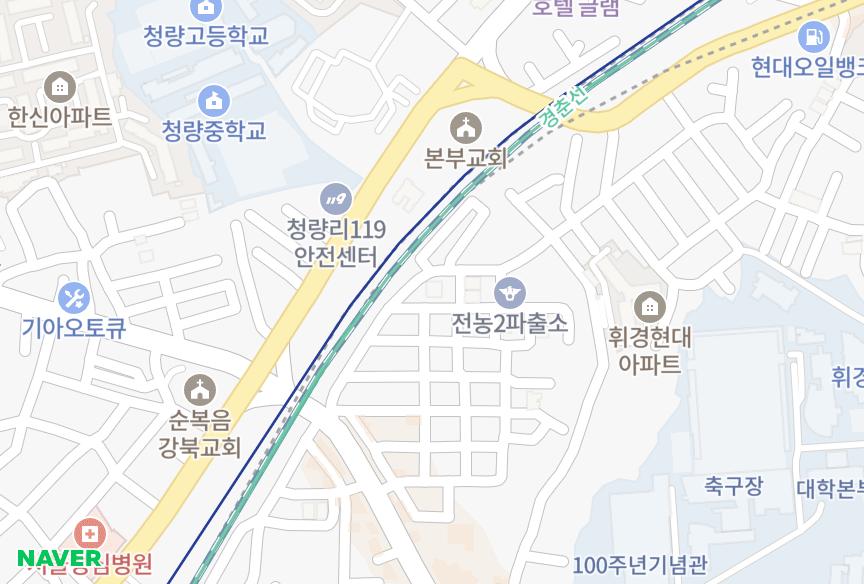 서울특별시 동대문구 전농동 세화 위치·실거래 시세 지도