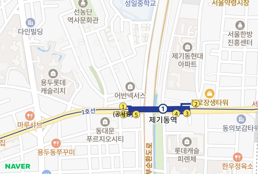 서울특별시 동대문구 제기동 어반넥서스 위치·실거래 시세 지도