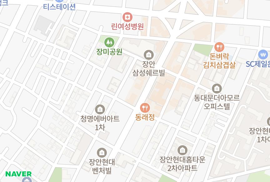 서울특별시 동대문구 장안동 아르떼하임 위치·실거래 시세 지도