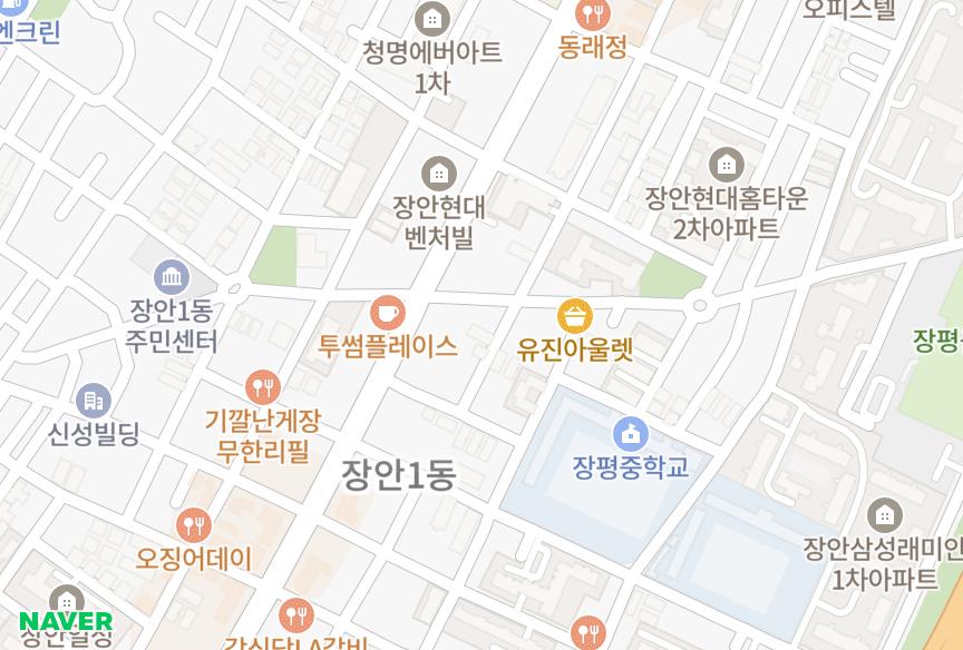 서울특별시 동대문구 장안동 정암 위치·실거래 시세 지도