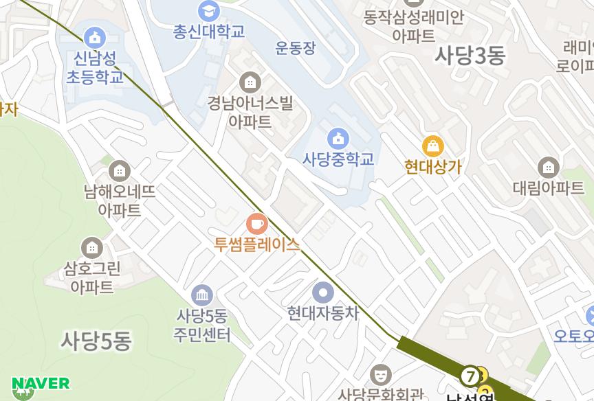 서울특별시 동작구 사당동 대창센시티 위치·실거래 시세 지도