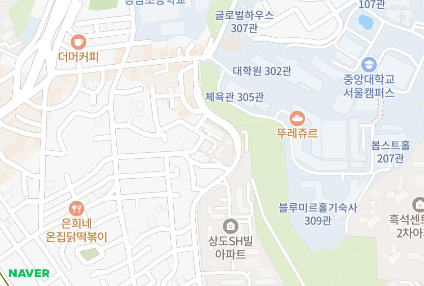 서울특별시 동작구 상도동 상도패리스 위치·실거래 시세 지도