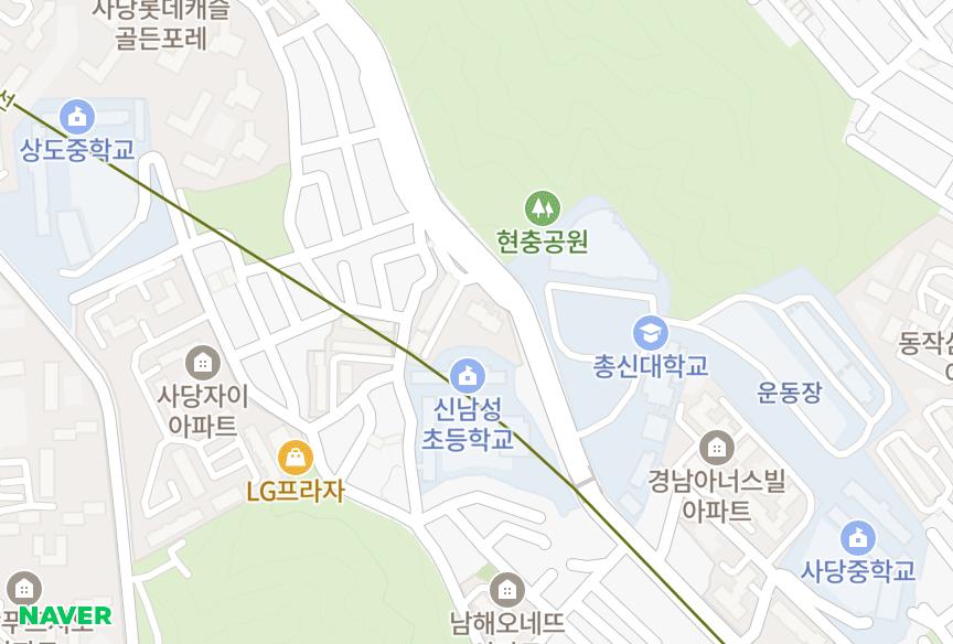 서울특별시 동작구 사당동 반석블레스 위치·실거래 시세 지도
