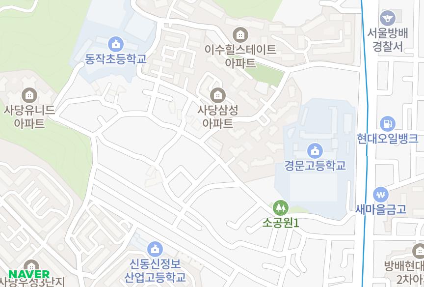 서울특별시 동작구 사당동 동작세림 위치·실거래 시세 지도