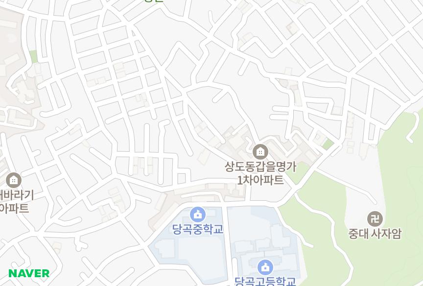 서울특별시 동작구 상도동 청운 위치·실거래 시세 지도